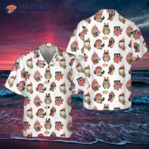 Christmas Owl With Knitted Hat Hawaiian Shirt, Funny Best Gift Idea
