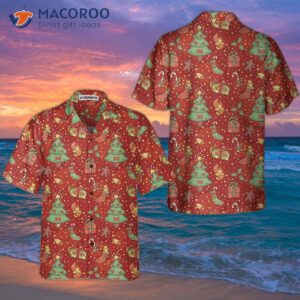 christmas pattern with confetti hawaiian shirt festive shirt 0