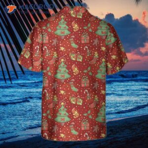 christmas pattern with confetti hawaiian shirt festive shirt 1