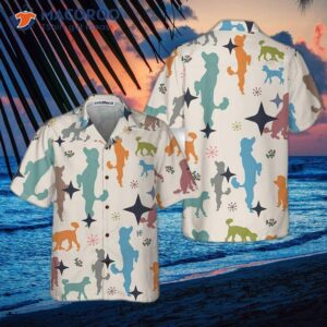 christmas poodle seamless pattern hawaiian shirt dog best gift idea 0