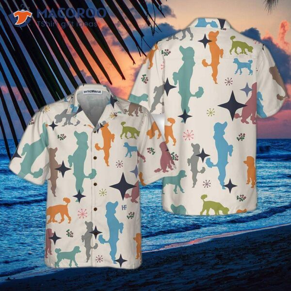 Christmas Poodle Seamless Pattern Hawaiian Shirt, Dog Best Gift Idea