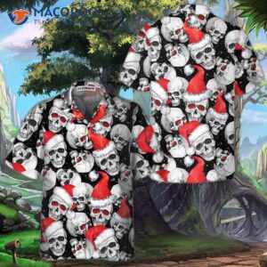Christmas Santa Skull Hawaiian Shirt, Unique Gift