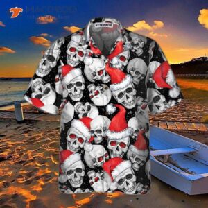 christmas santa skull hawaiian shirt unique gift 2