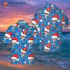 Christmas Skulls With Candy Canes Blue Version Hawaiian Shirt, Skull Shirt For