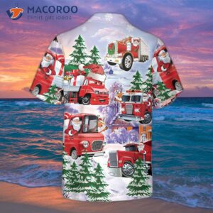 Christmas Truck Hawaiian Shirt, Red Best Gift