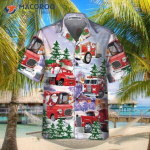 christmas truck hawaiian shirt red best gift 2