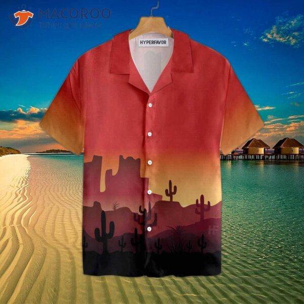 City Of Cactus Hawaiian Shirt, Vintage Button-down Shirt