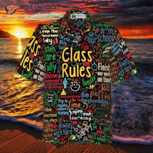 class rules teacher hawaiian shirt for and best gift teachers 2