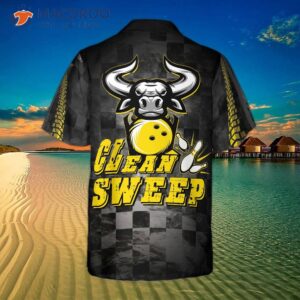 clean sweep bowling bull hawaiian shirt 1
