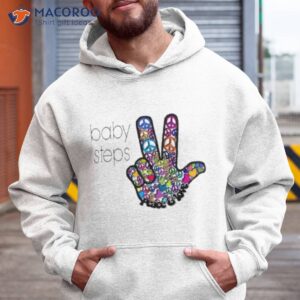 color hand baby steps shirt hoodie