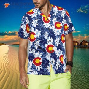 colorado flag seamless pattern usa hawaiian shirt 2