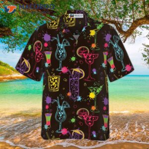 colorful cocktails hawaiian shirt 2