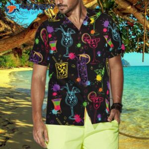 colorful cocktails hawaiian shirt 3