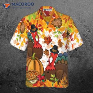 colorful festive thanksgiving hawaiian shirt 2