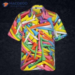 colorful golf tee hawaiian shirt 2