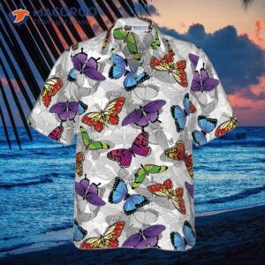 colorful hawaiian butterfly shirt 2