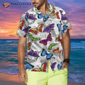 colorful hawaiian butterfly shirt 3