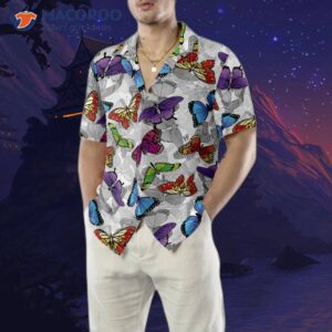 colorful hawaiian butterfly shirt 4