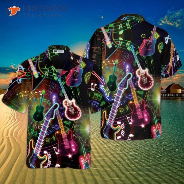 Colorful Hawaiian Guitars Shirt