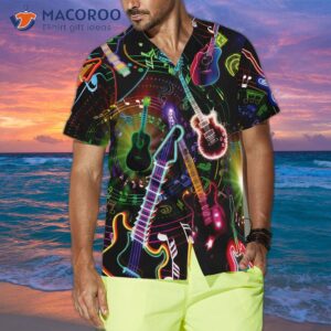 colorful hawaiian guitars shirt 3