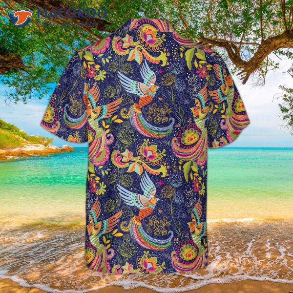 “colorful Hummingbird Mandala Hawaiian Shirt”