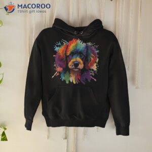 colorful poodle pop art dog lover pet breeder canine shirt hoodie