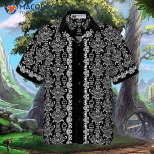 colorful s hawaiian shirt with gothic pattern 3