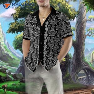 colorful s hawaiian shirt with gothic pattern 4