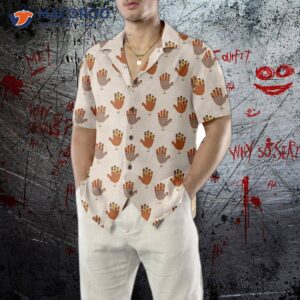 colorful thanksgiving turkey hawaiian shirt funny hand pattern gift for day 4