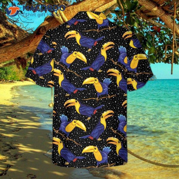 Colorful Toucan Summer Hawaiian Shirt, Tropical Shirt For Adults, Cool Print