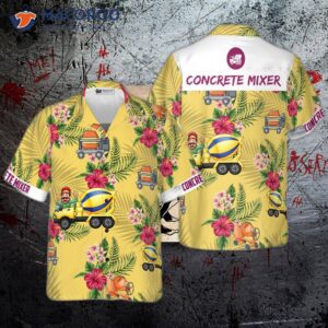 concrete mixer hawaiian shirt 0