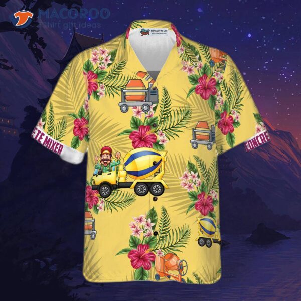 Concrete-mixer Hawaiian Shirt