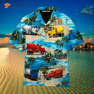 Concrete Mixer Truck Hawaiian Shirt