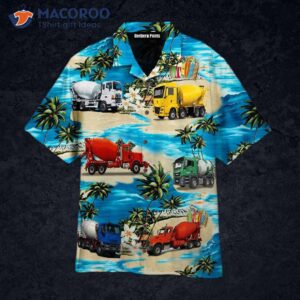 concrete mixer truck hawaiian shirt 1