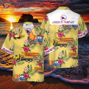 concrete pumpers hawaiian shirt 0