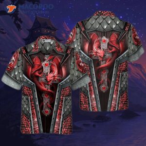 cool dragon 3d hawaiian shirt 0