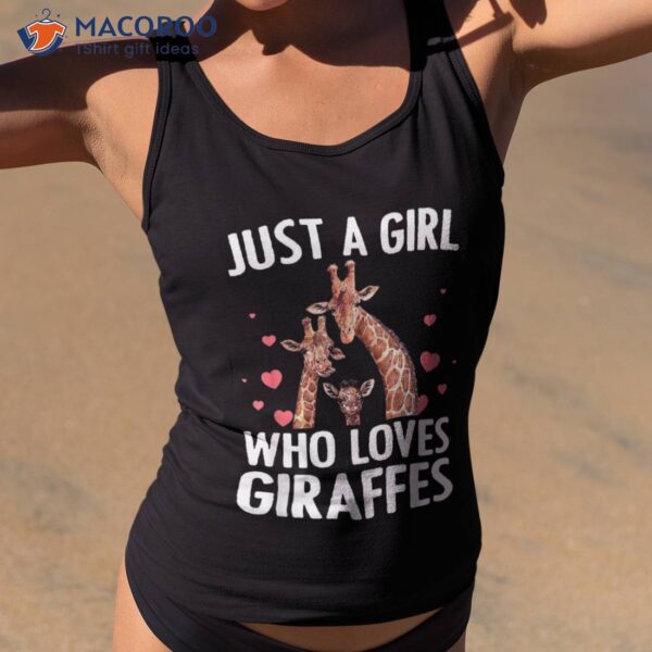 Cool Giraffe For Girls Africa Safari Zoo Animal Lovers Shirt