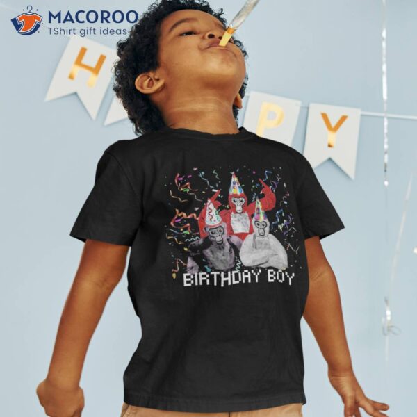 Cool Gorilla Tag Birthday Boy Shirt Vr Gamer For Kids Teens
