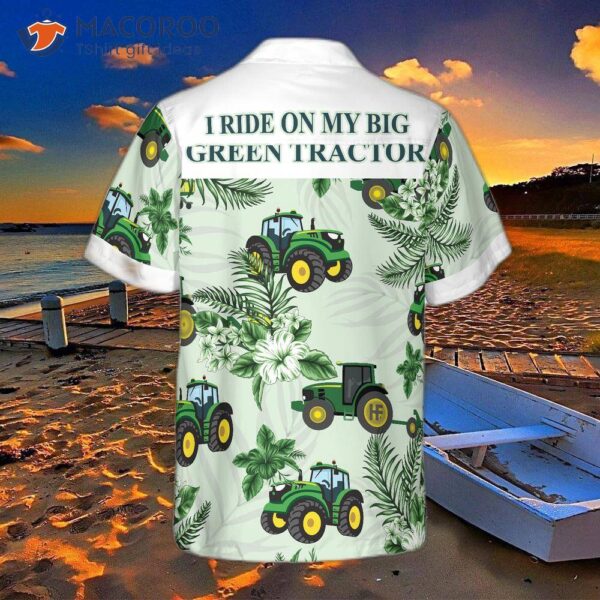 Cool Green Hawaiian Tractor Shirt