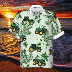 cool green hawaiian tractor shirt 3