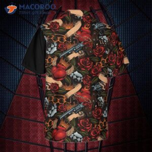 Cool Gun Skull Hawaiian Shirt