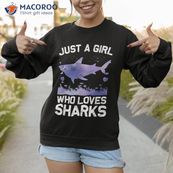 Cool Shark For Girls Kids Whale Lover Shirt