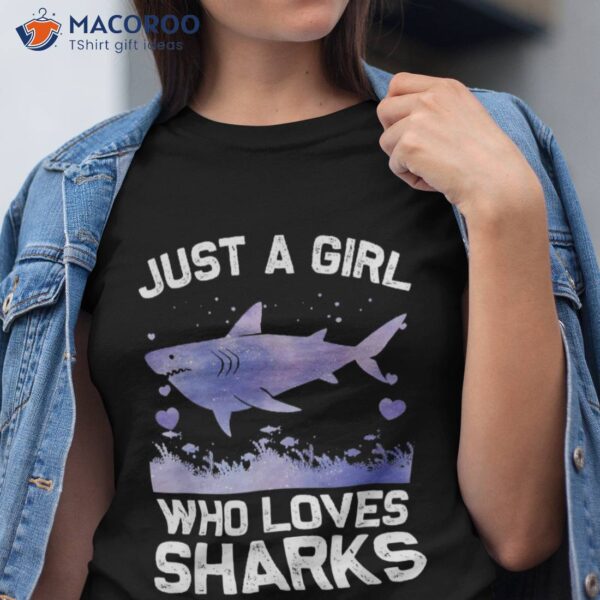 Cool Shark For Girls Kids Whale Lover Shirt