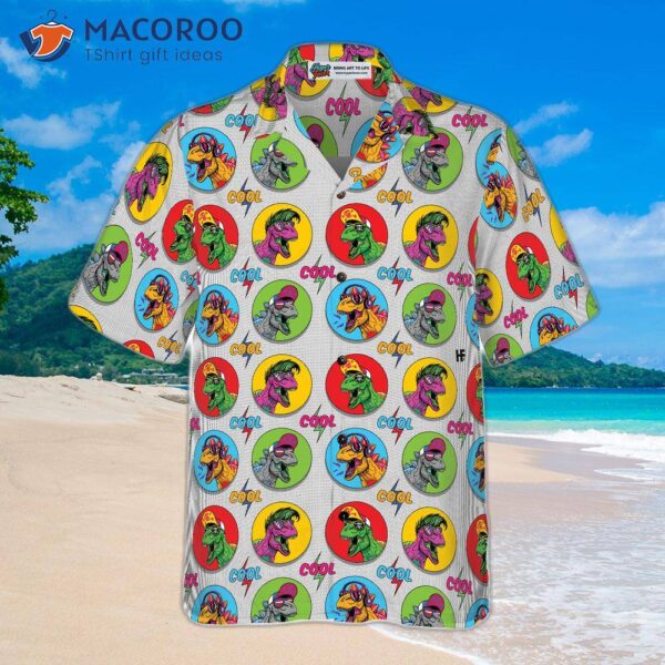 “cool T-rex Dinosaur Hawaiian Shirt”