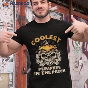 coolest pumpkin in the patch skull halloween shirt tshirt 1