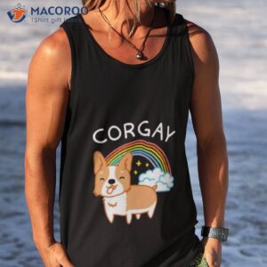 corgay rainbow corgi shirt tank top