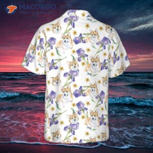 Corgi And Flower Shirt For ‘s Hawaiian