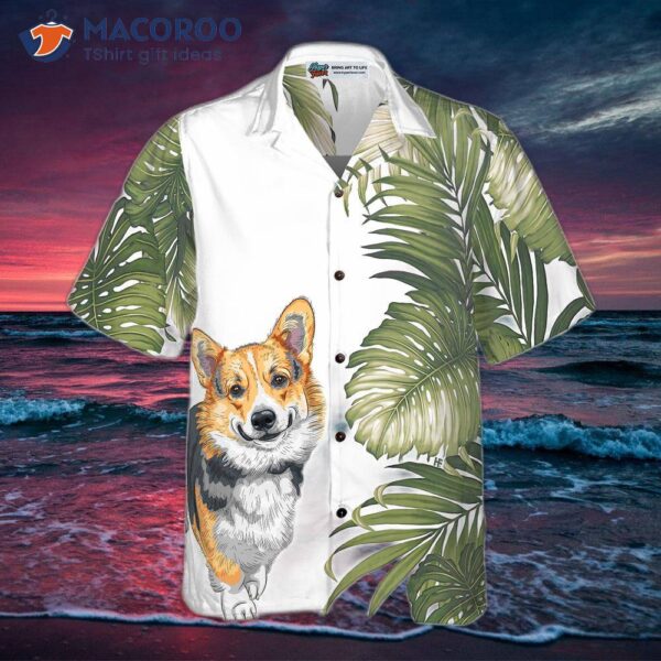 “corgi Monstera Leaves Corgi Hawaiian Shirt: The Best Dog Shirt For And “