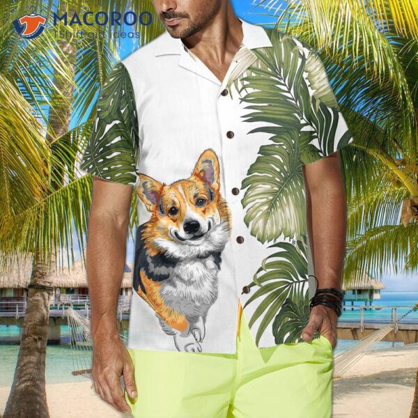 “corgi Monstera Leaves Corgi Hawaiian Shirt: The Best Dog Shirt For And “
