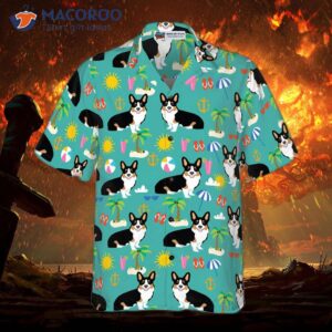 corgi on the beach hawaiian shirt 2